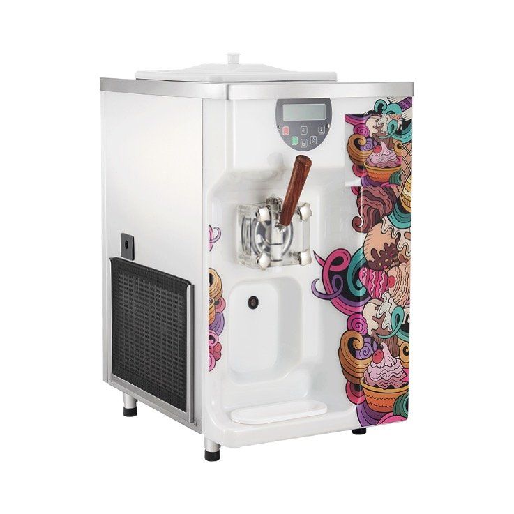 Softeismaschine mit Schwellpumpe