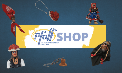 im Shop von Pfaff - Die Maskenmanufaktur finden Sie handbemalte Masken udn Zubehör aus unserer Werkstatt im Herzen Schonachs