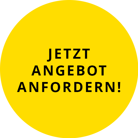 Angebot anfordern! Gelber Button mit der Aufschrift: jetzt Angebot anfordern