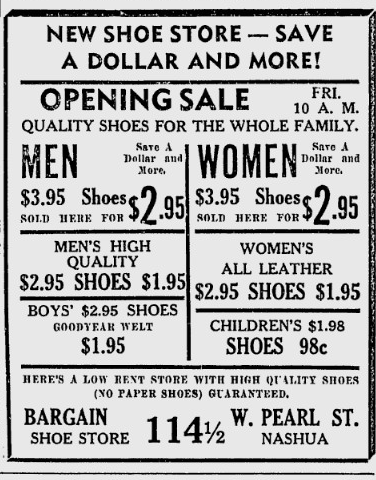 Alec's Shoe Store Ad