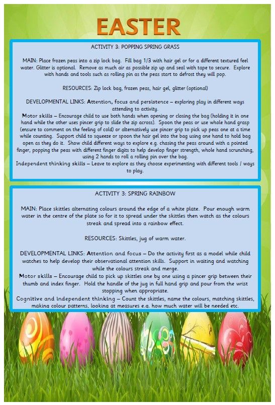 An icon for an information sheet on sensory easter 2 activities
