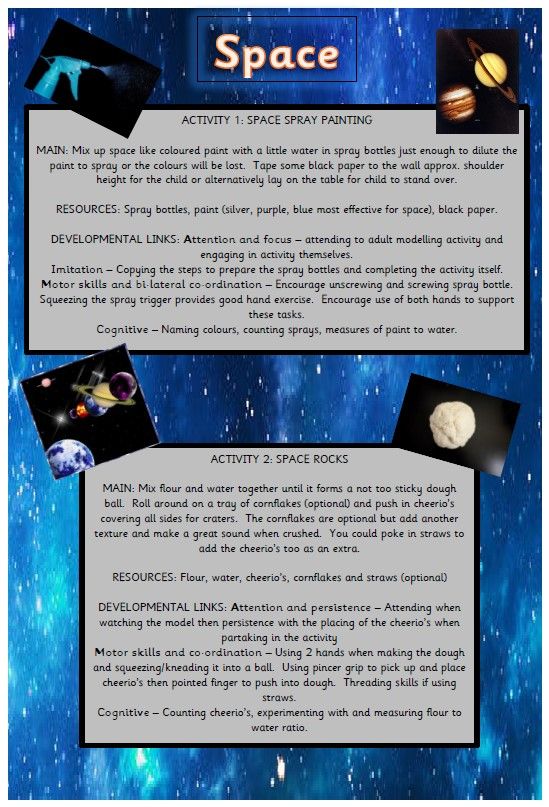 An icon for an information sheet on sensory space1 activities