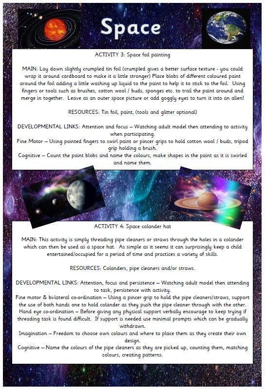 An icon for an information sheet on sensory space3 activities