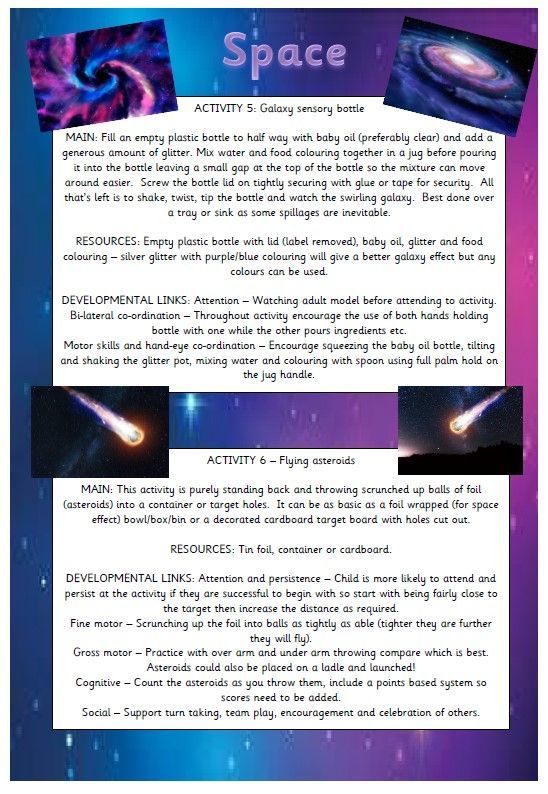 An icon for an information sheet on sensory space2 activities