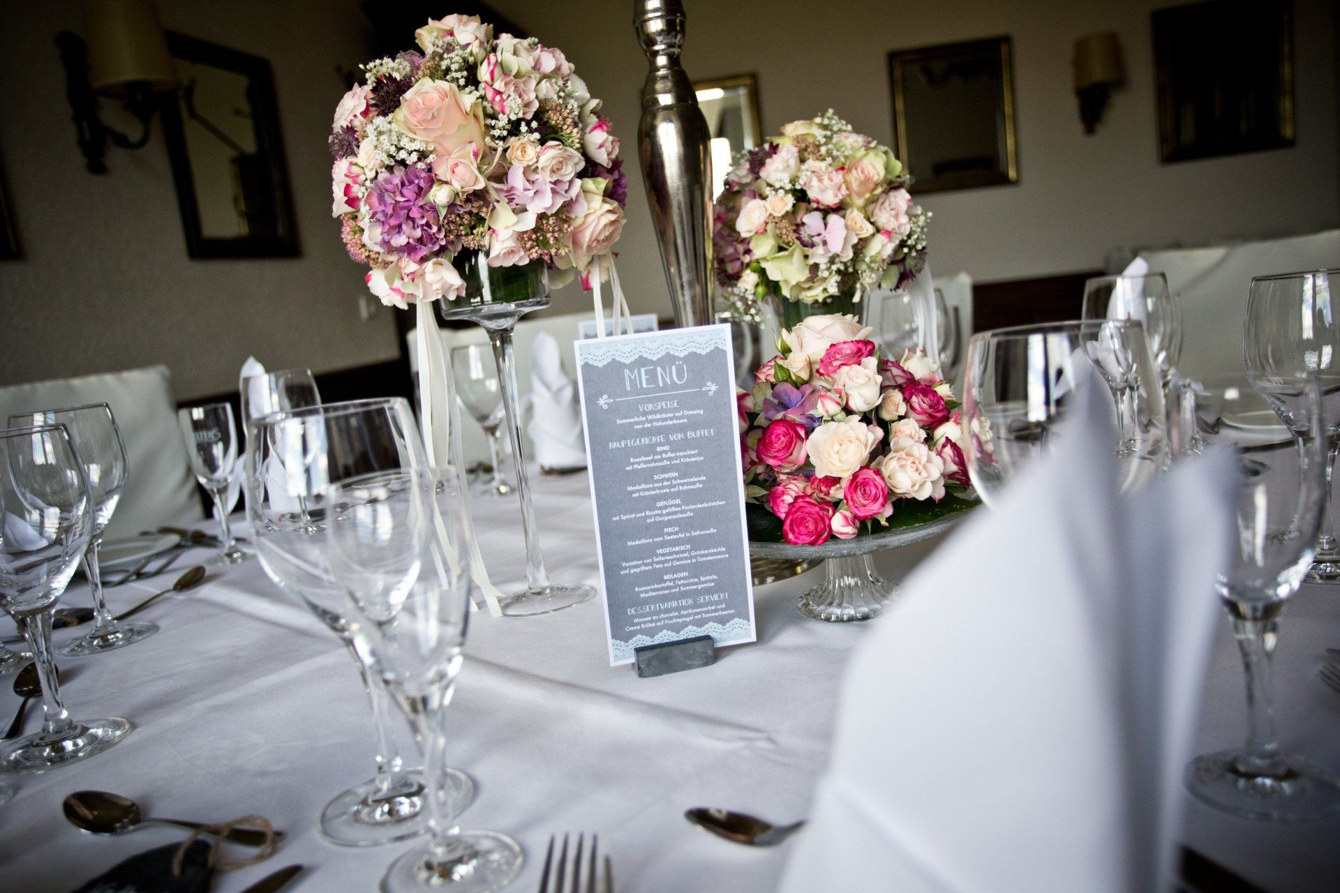 Tischdekoration Hochzeit