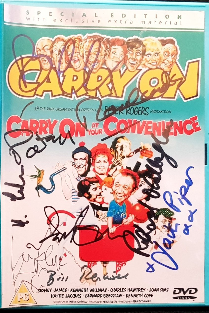 Carr On At Your Convenience signed DVD