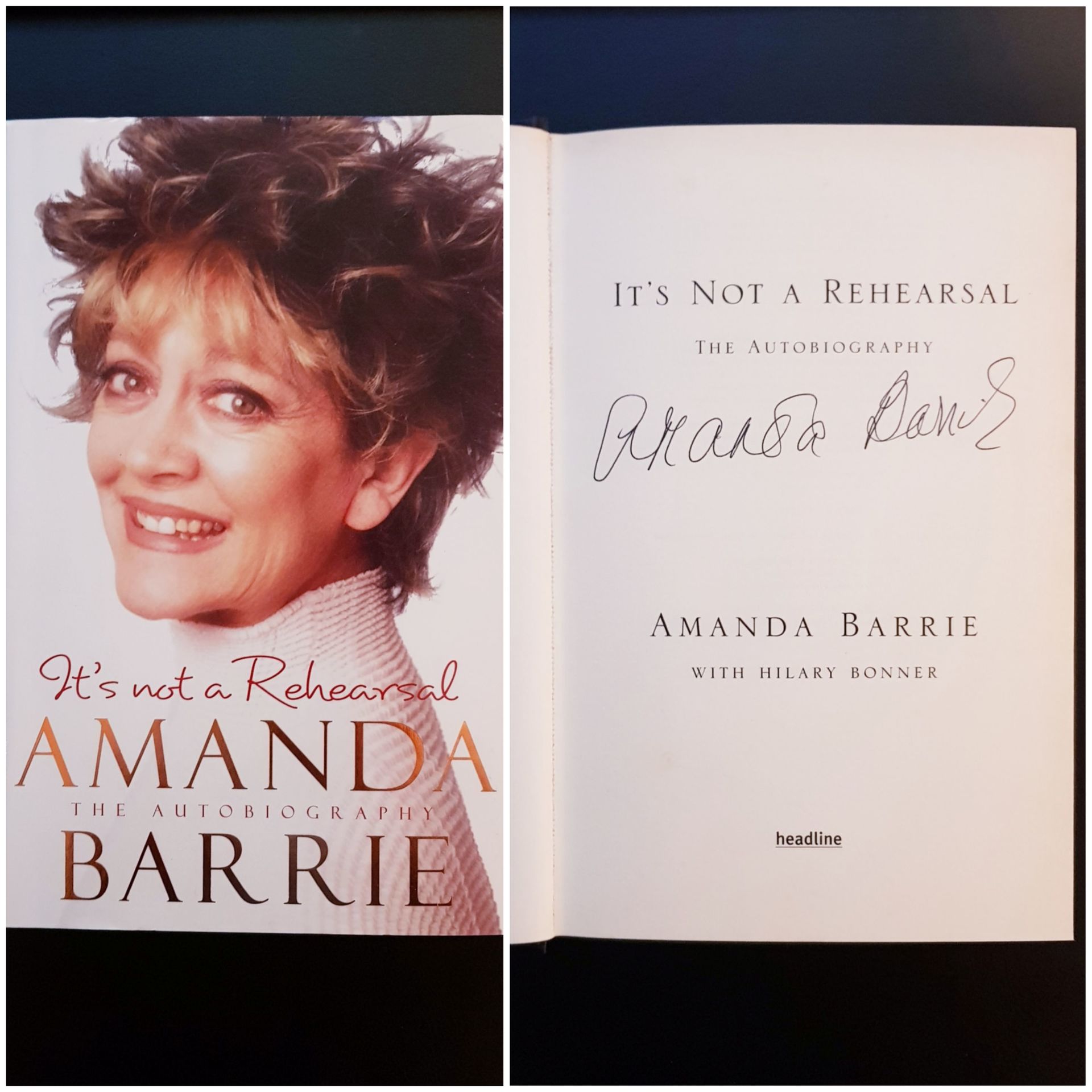 Amamda Barrie Signed Autobiography