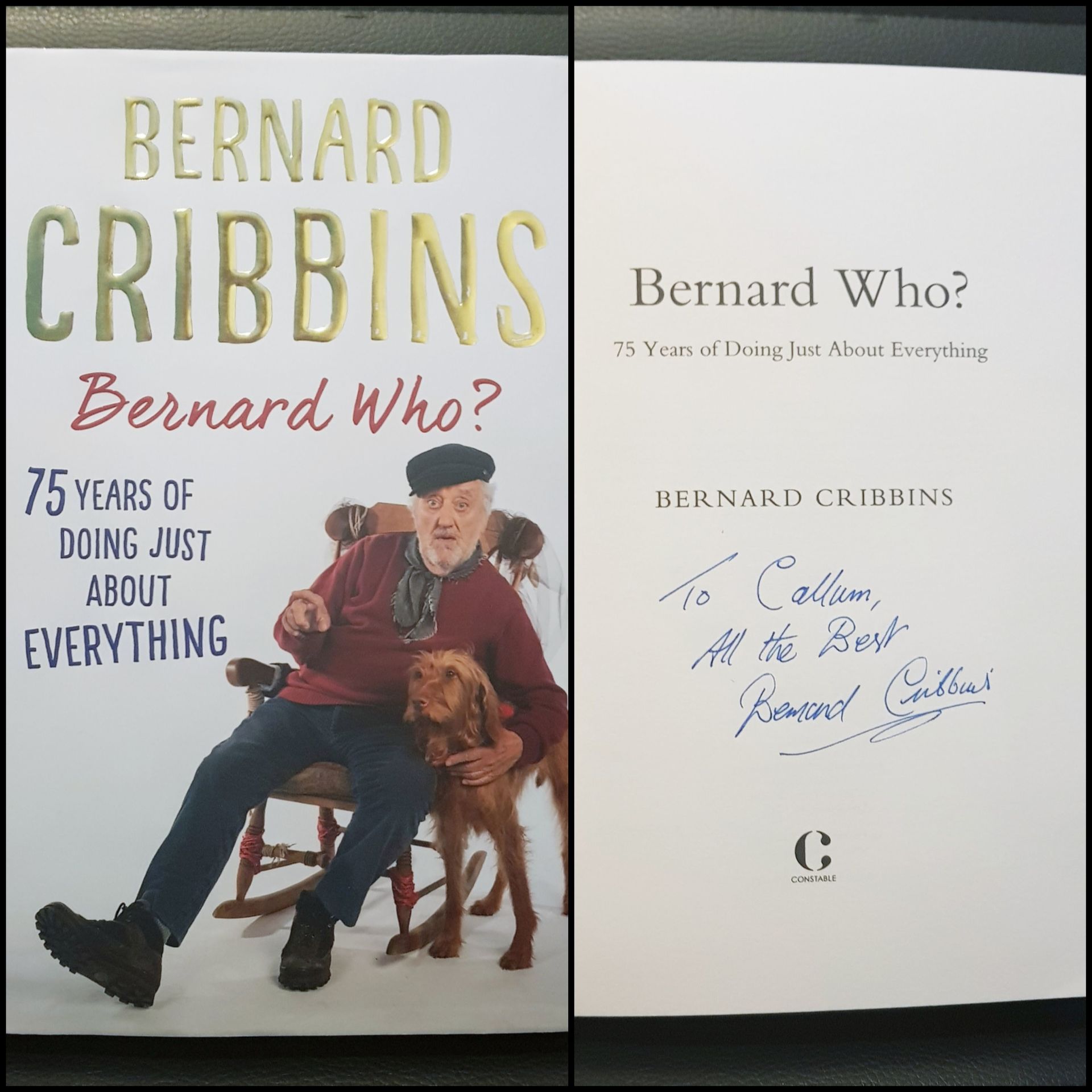 Bernard Cribbins Signed Book