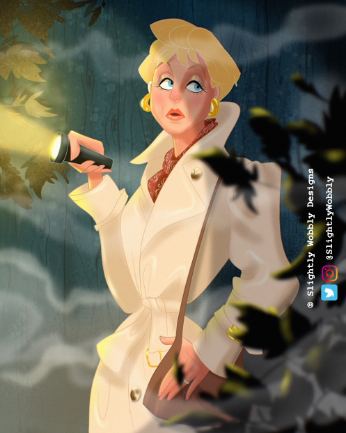 Murder, She Wrote, Angela Lansbury, Jessica Fletcher caricature