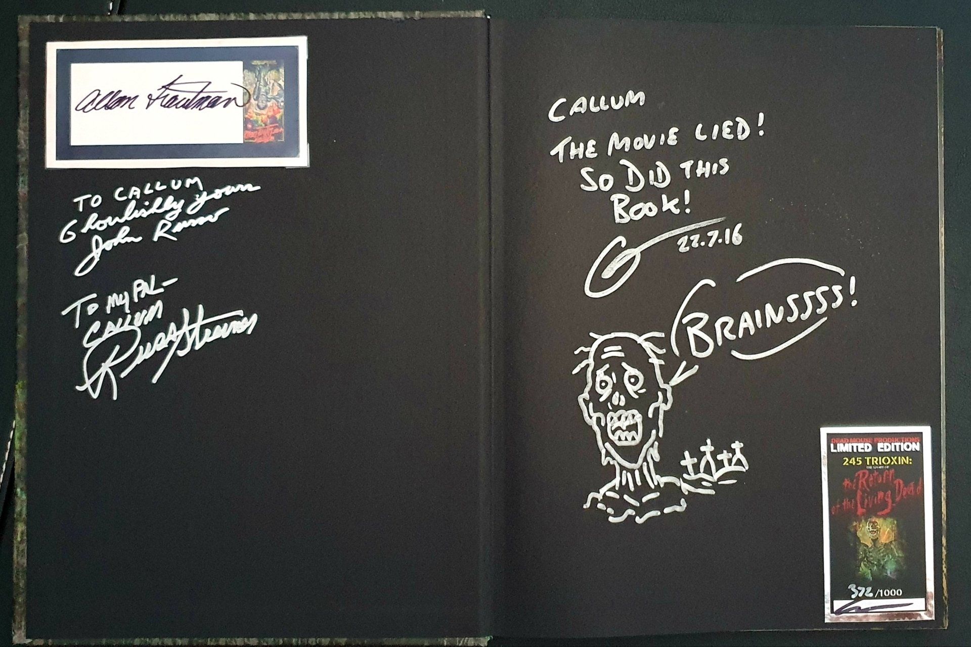 The Story of Return of The Living Dead Signed Book
