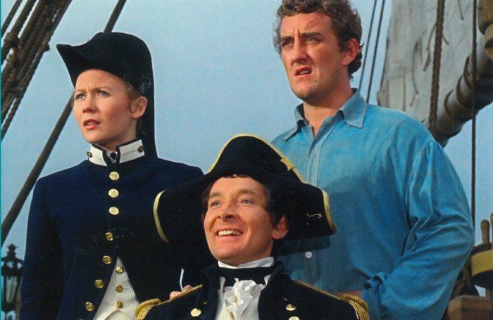 Juliet Mills with Bernard Cribbins and Kenneth Williams in 'Carry On Jack' (1964).