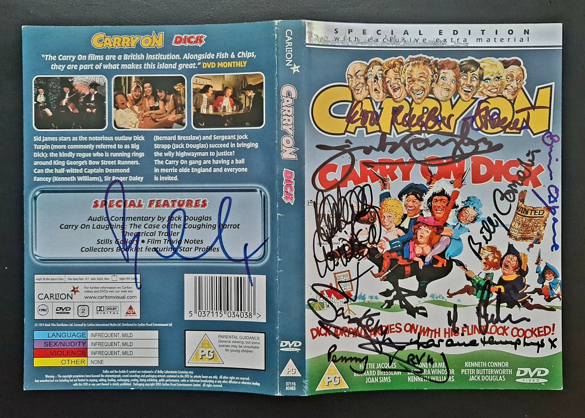 Carry On Dick signed DVD