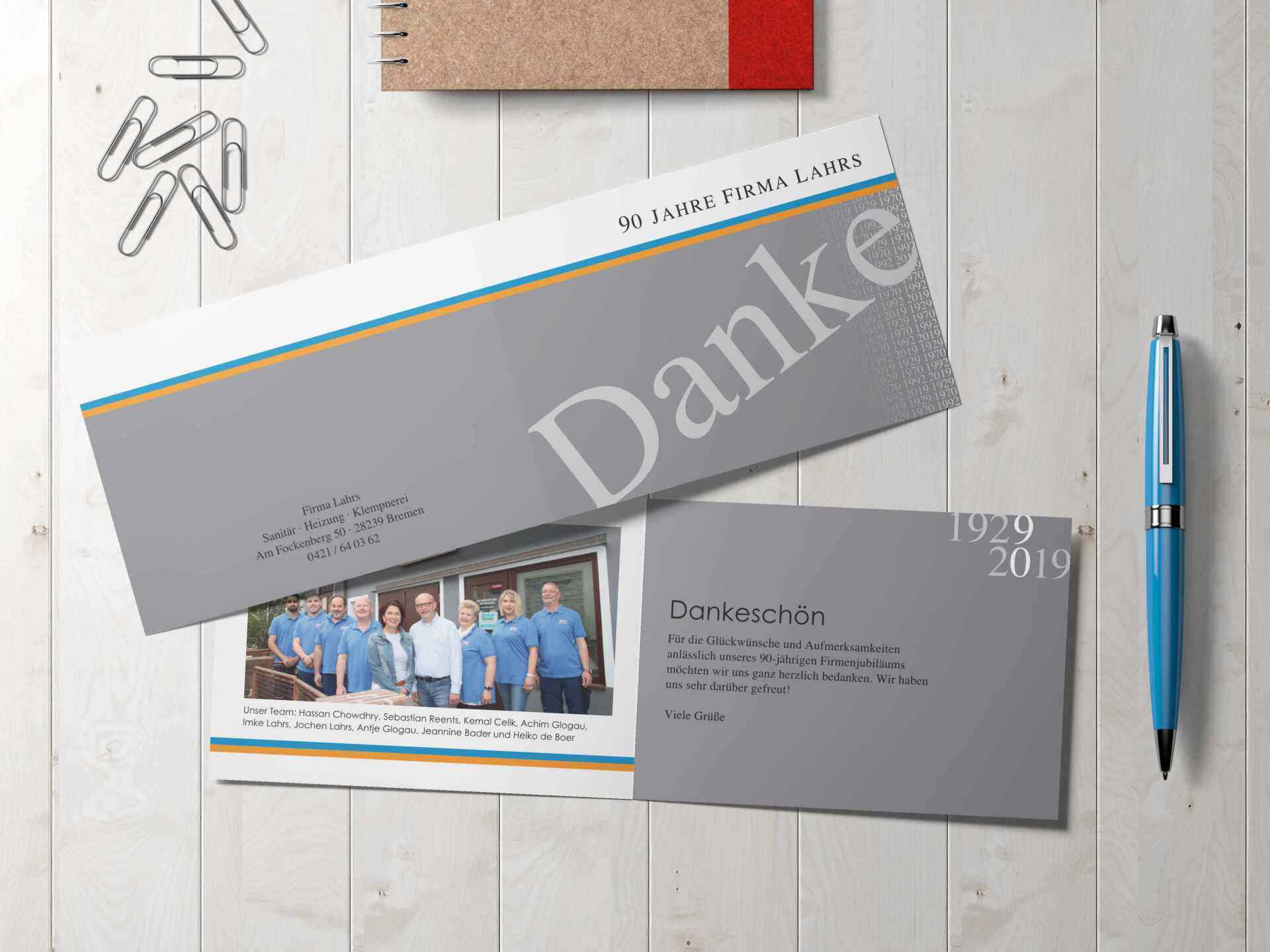 Referenz Dankeskarte