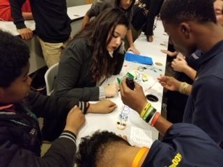 Students coding