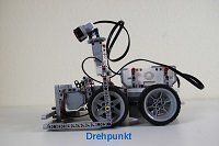 Brick-Sumo Bot mit rotierendem Radar, Seitenansicht Brick-Sumo Bot mit rotierendem Radar, Seitenansicht