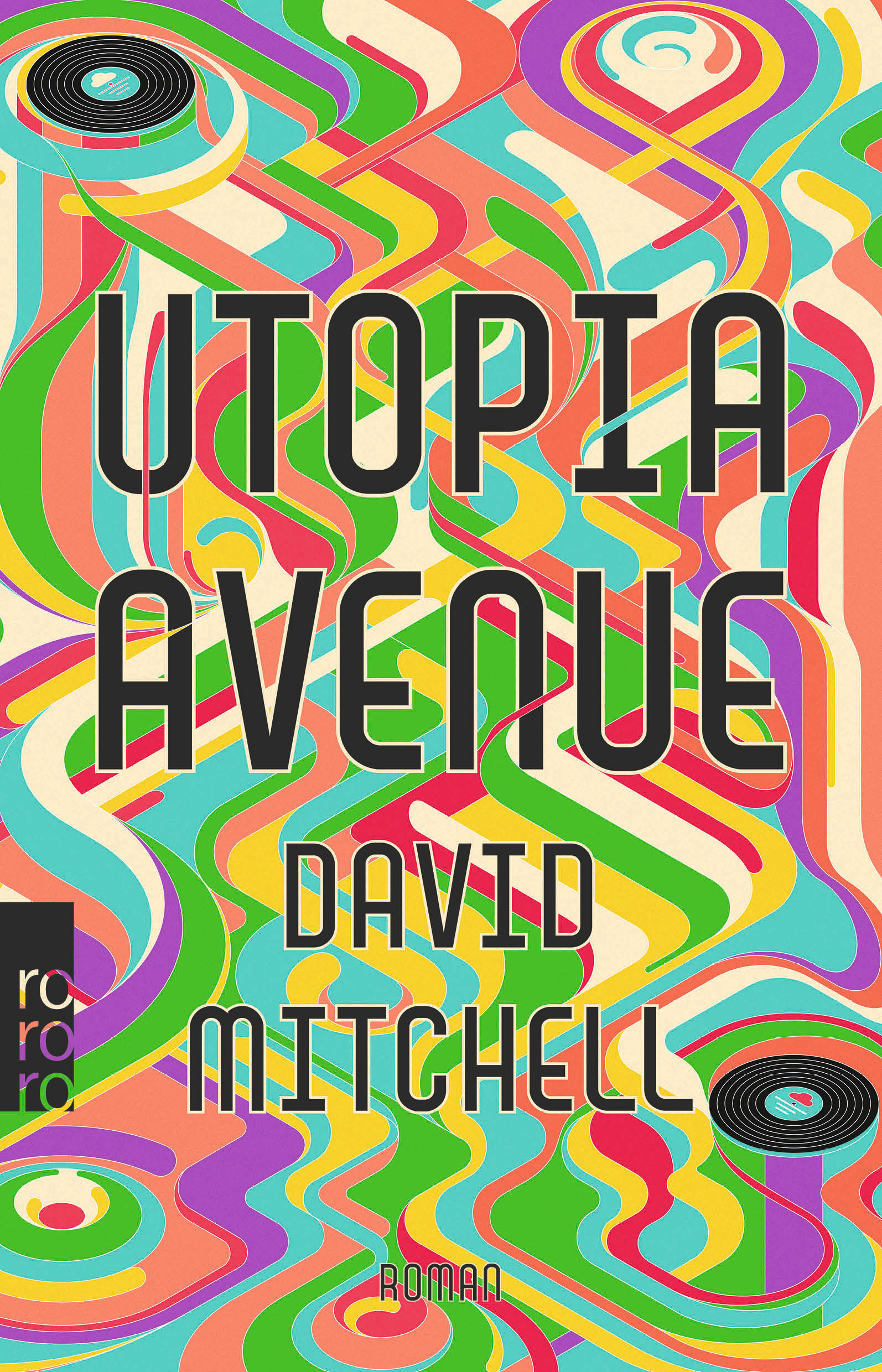 Eine von meinen Buchempfehlungen: Das Buchcover von David Mitchells Roman Utopia Avenue