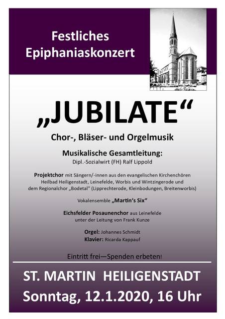 Jubilate - Konzert 12.01.2020