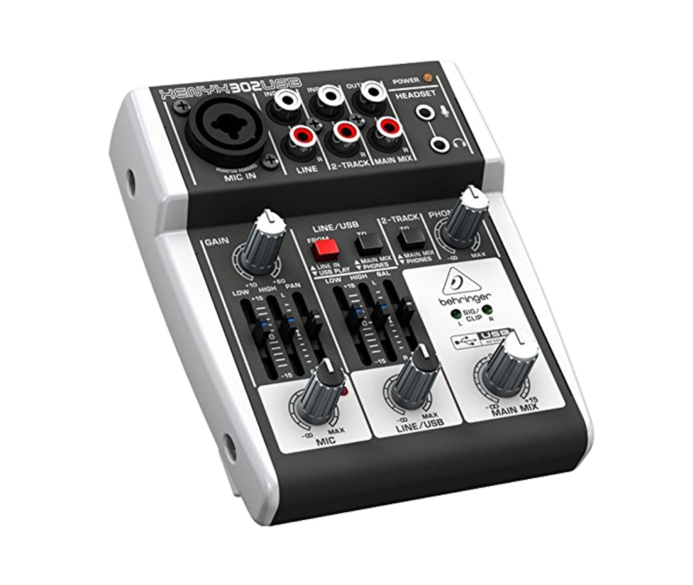 Analoges Podcast-Mischpult Behringer Xenyx 302USB
