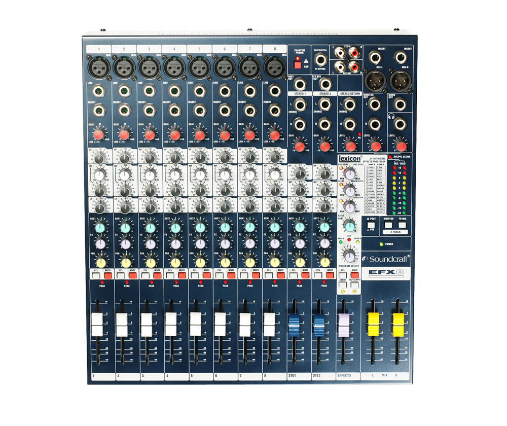 Analoger 12-Kanal Live-Kleinmixer Soundcraft efx8