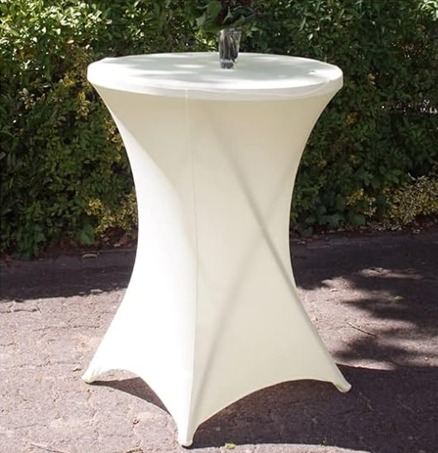 Stehtisch mit Husse, weiss, 80 cm