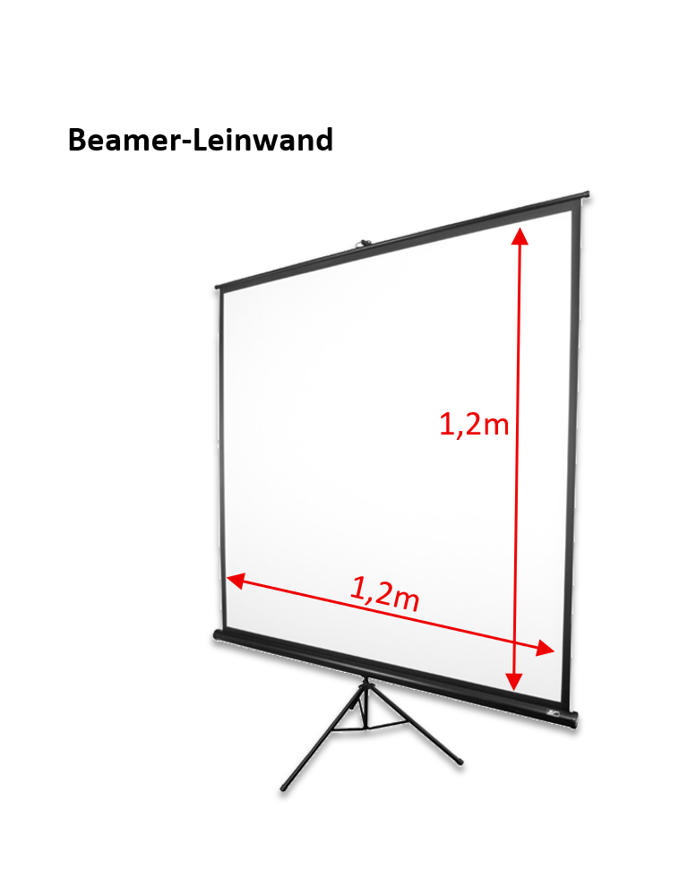Beamer-Leinwand, 1,2 x 1,2m