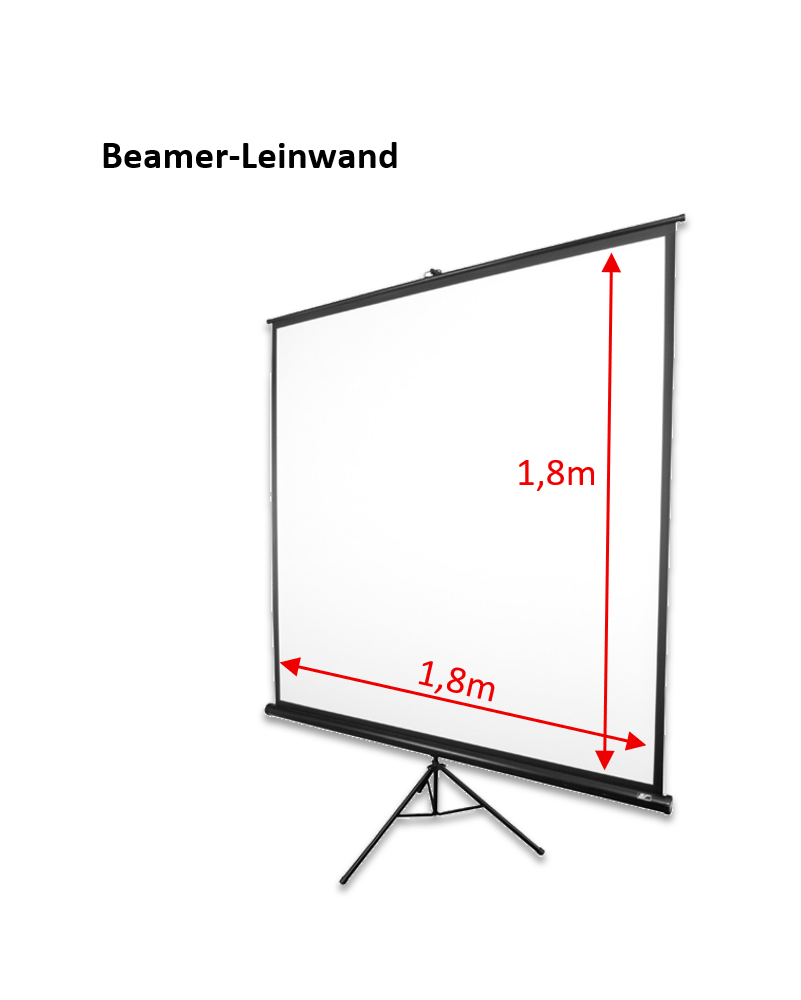 Beamer-Leinwand, 1,8 x 1,8x