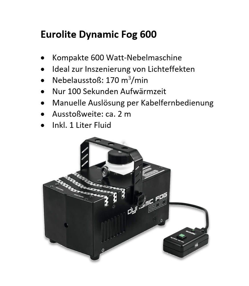 Nebelmaschine Eurolite Dynamic Fog 600
