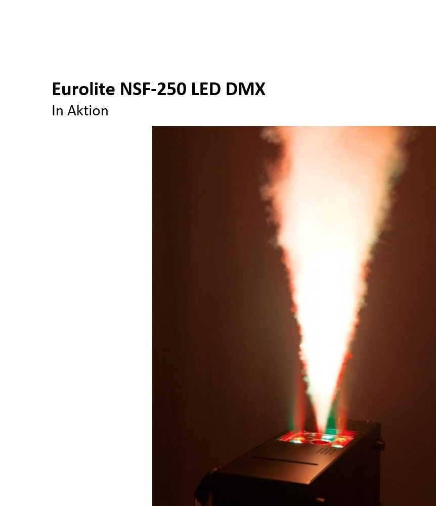 LED-Nebelmaschine Eurolite NSF-250 in Aktion