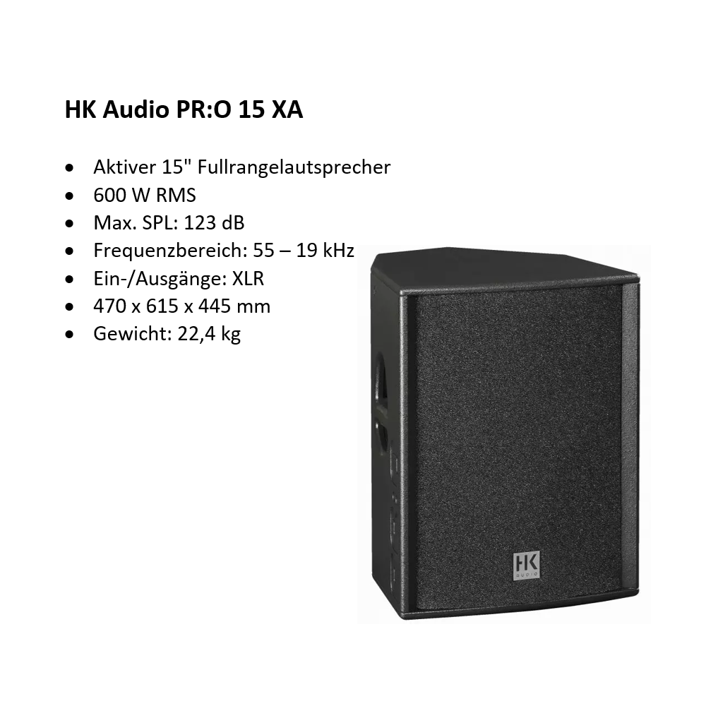 2 x HK Audio PR:O 15 XA