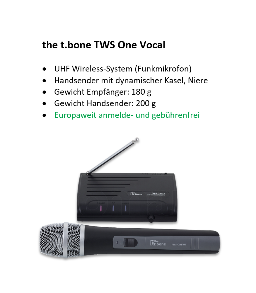 Funkmikrofon the t.bone TWS One Vocal