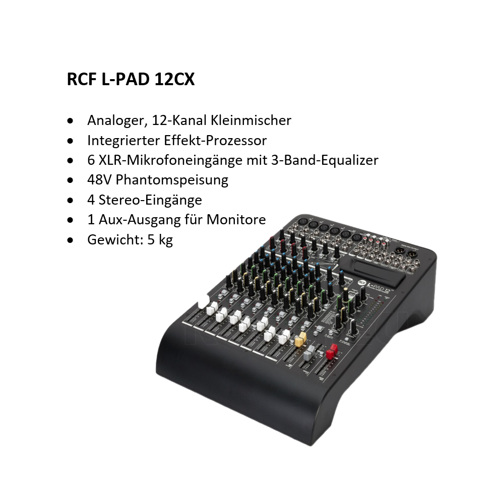 Analoges Mischpult RCF L-PAD 12