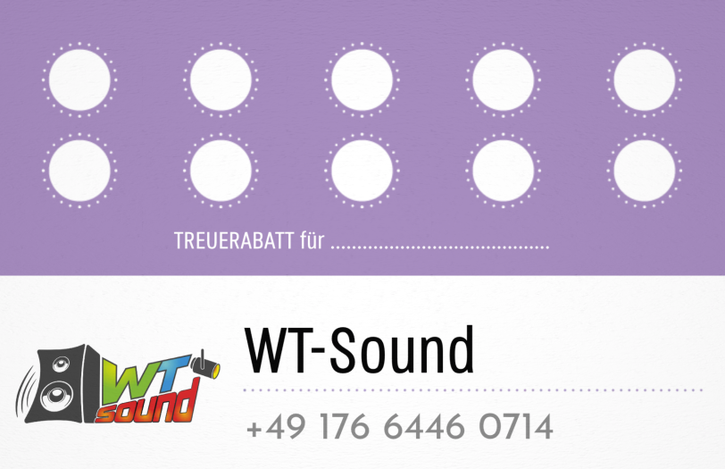 WT-Sound Rabattkarte