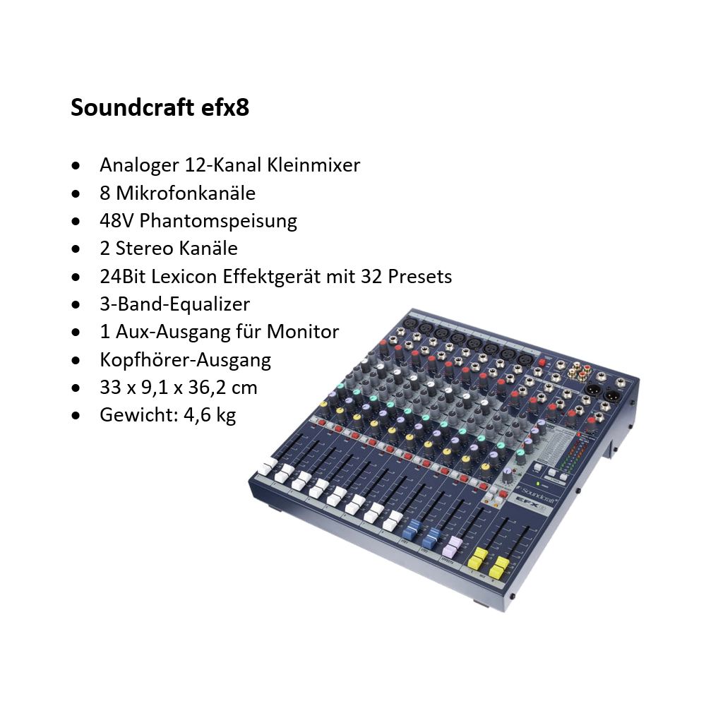 Analoges Mischpult Soundcraft efx8