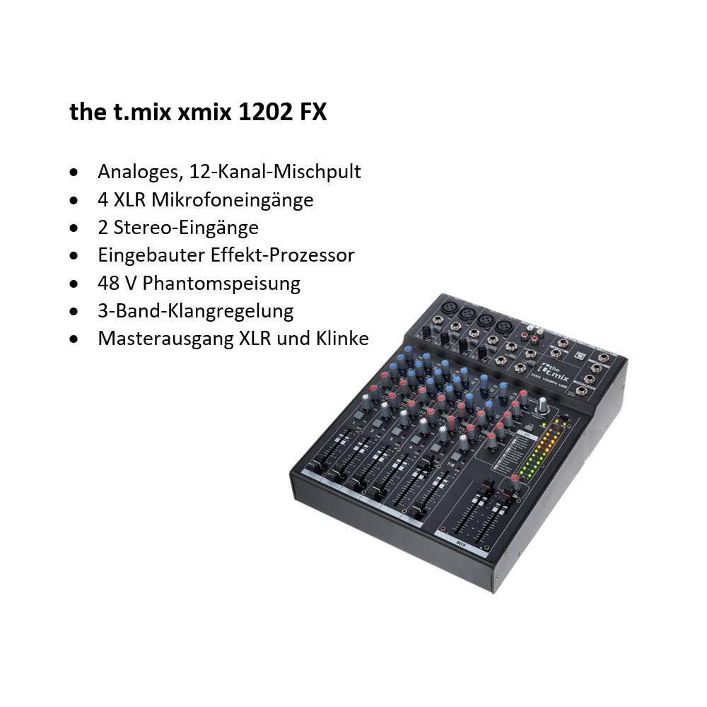 Analoges Mischpult the t.mix xmix 1002 FX