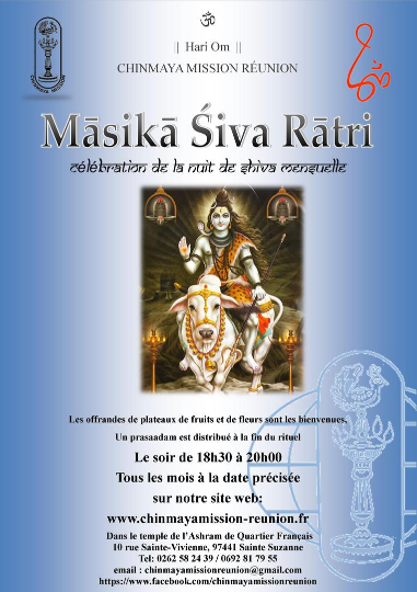 Participez à la cette célébration mensuelle. Prenez contact auprès de Enrique à l'Ashram.