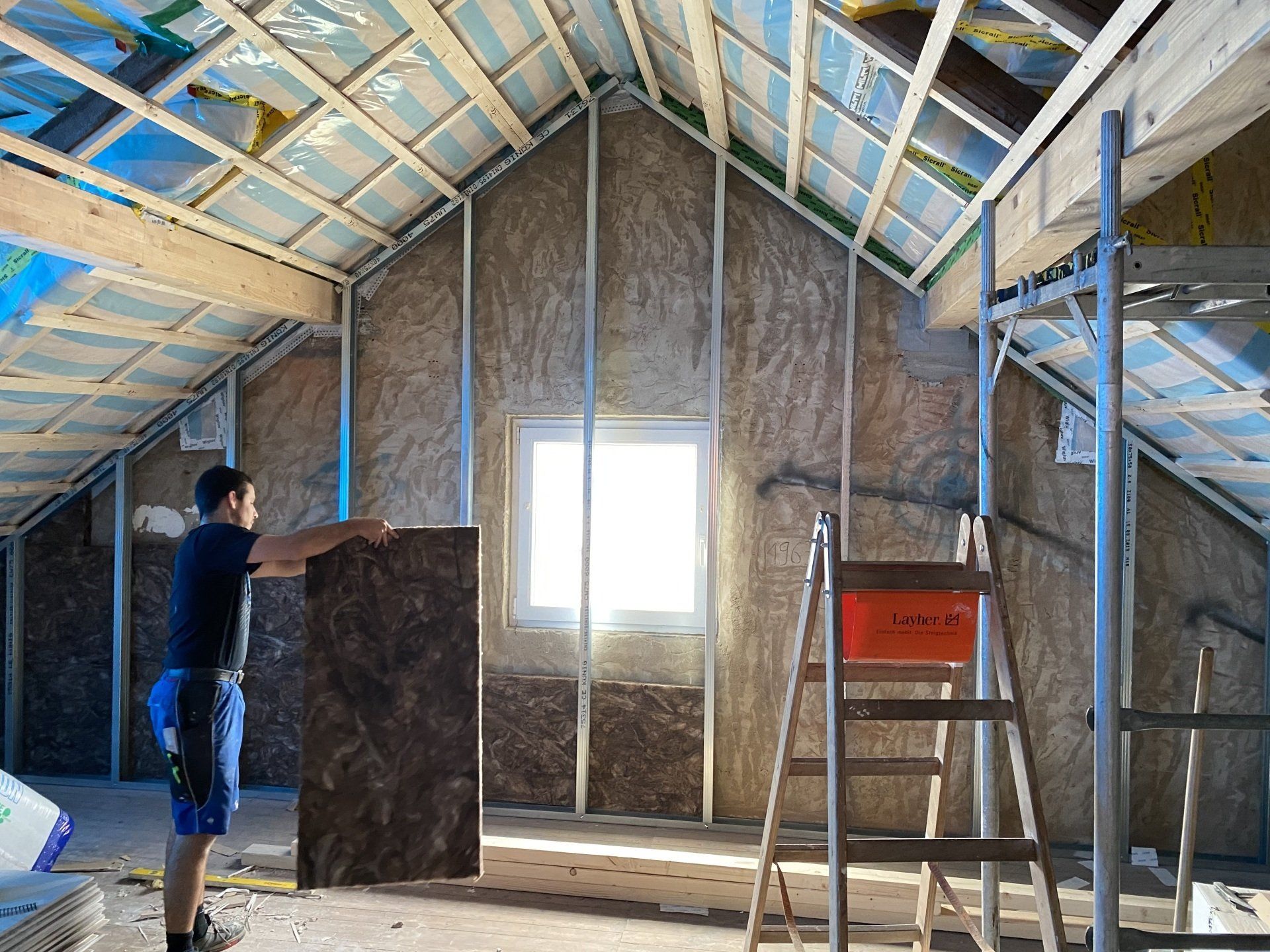 Dachrohbau mit energetischer Dämmung