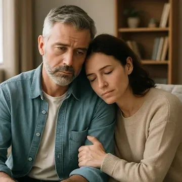 Read more details about this service A couple sitting close together, mid-conversation with open body language