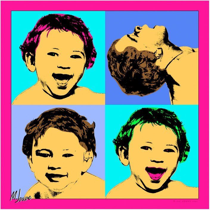 portrait pop-art enfant