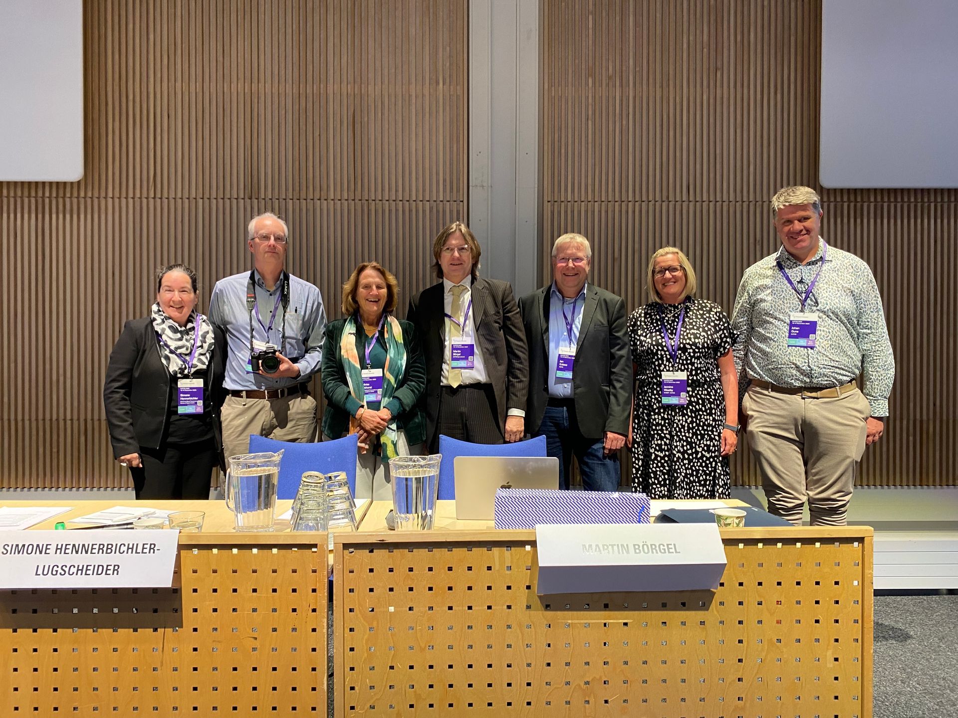 The old and new members of the EATCB Board