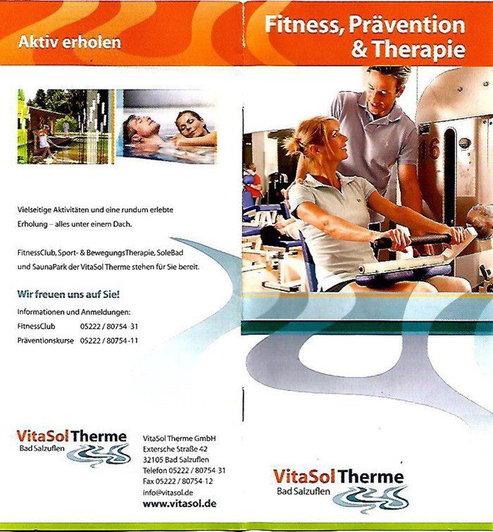 Flyer VitaSol Therme Bad Salzuflen, Grafik und Text Flyer VitaSol Therme Bad Salzuflen