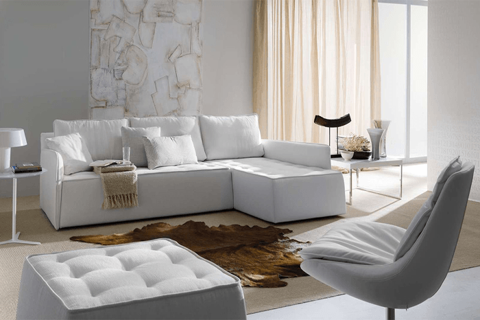 Antares, sofá, divano y butaca de Bontempi.