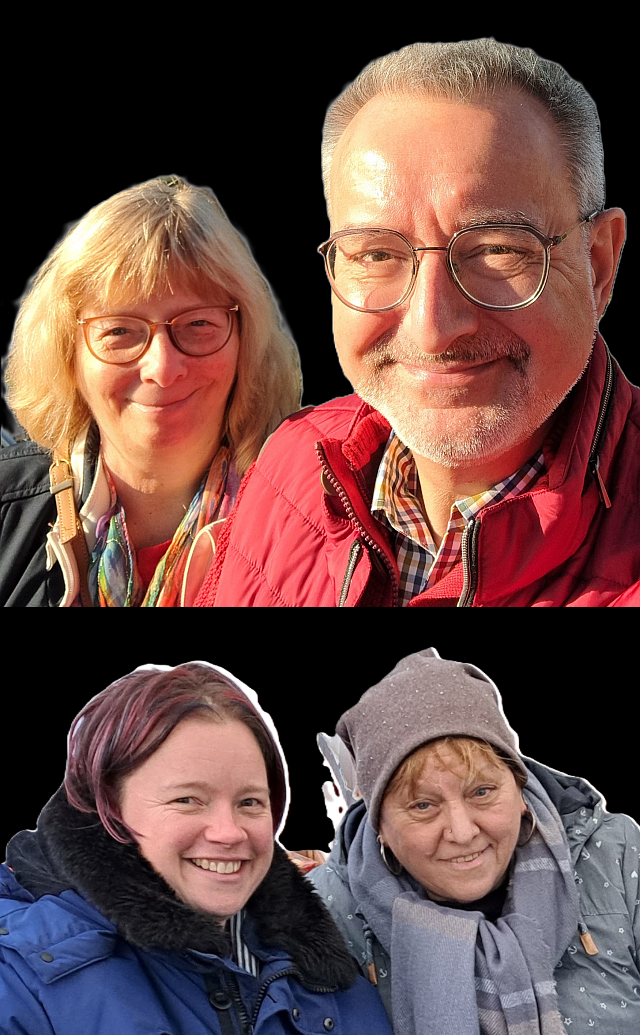 Oben: Sabine und Michael / Unten: Martina und Marion