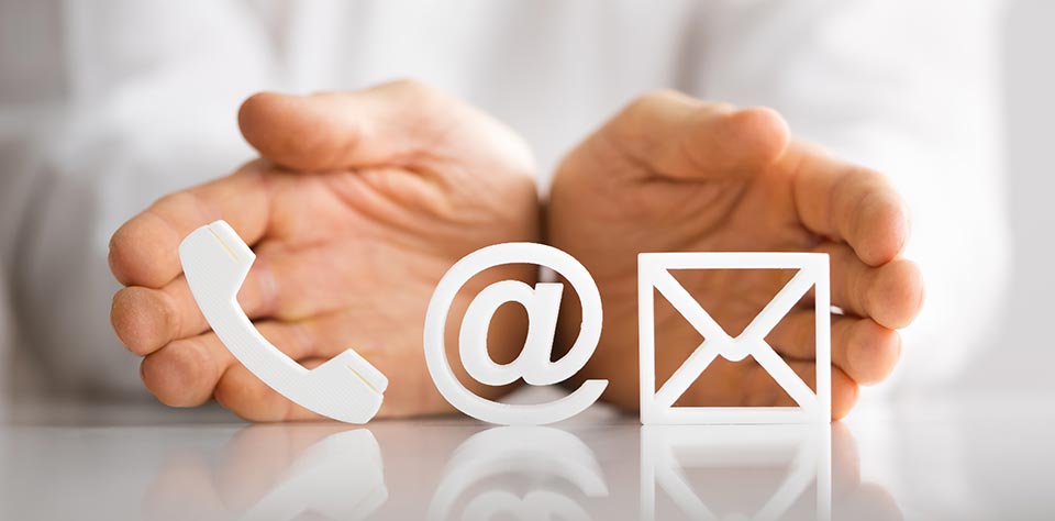 call and email icons