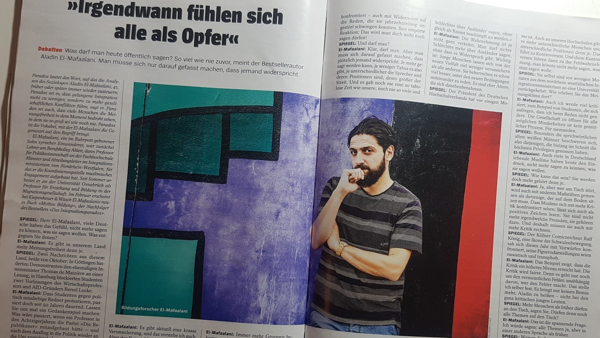 Aladin El-Mafaalani im SPIEGEL 2019