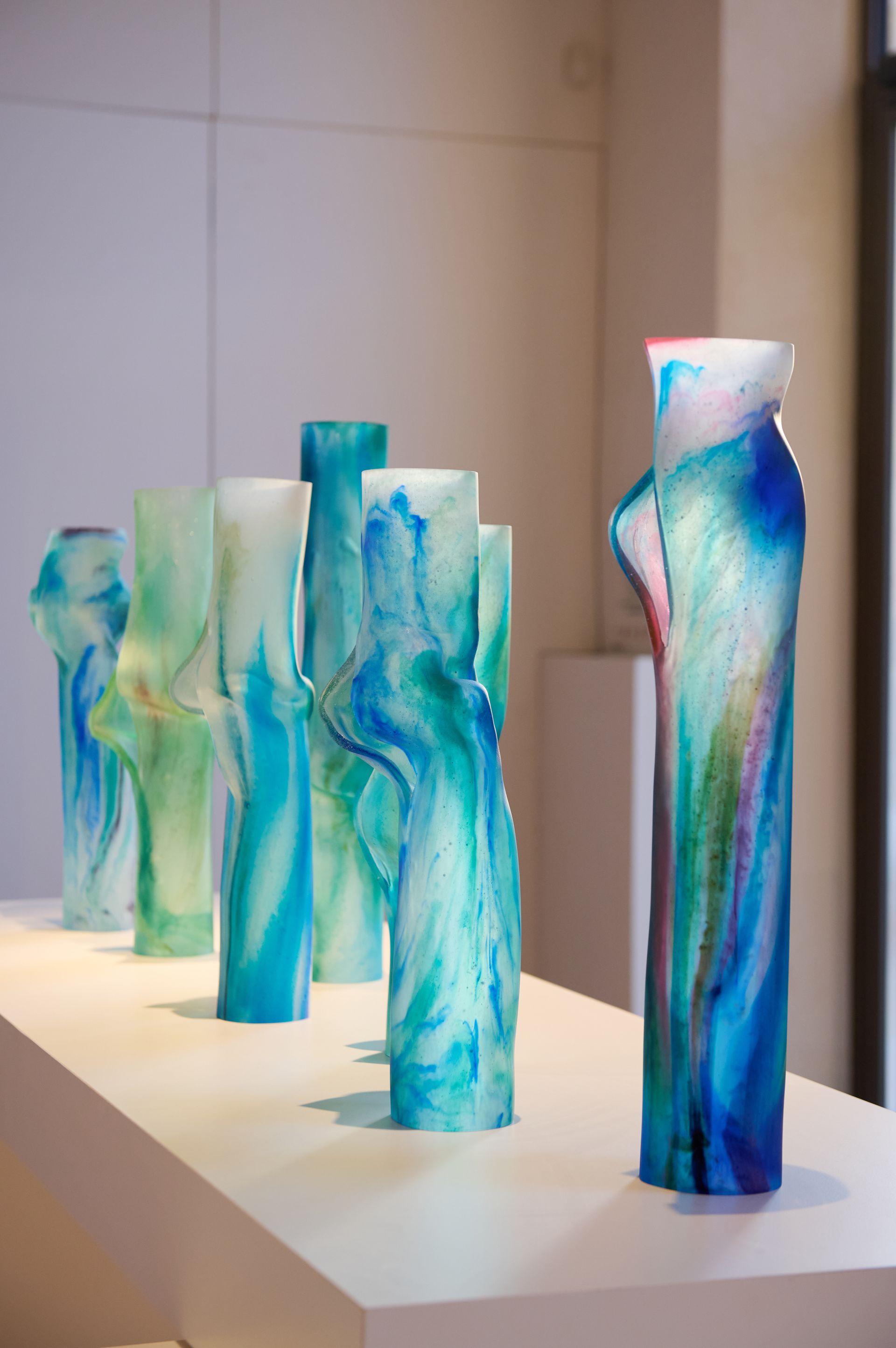 Oeuvres de verre colorées