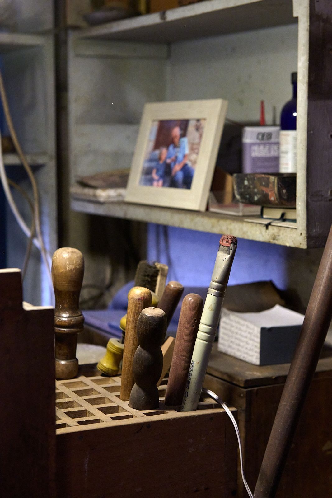 Ambiance d'atelier: photos et pinceaux