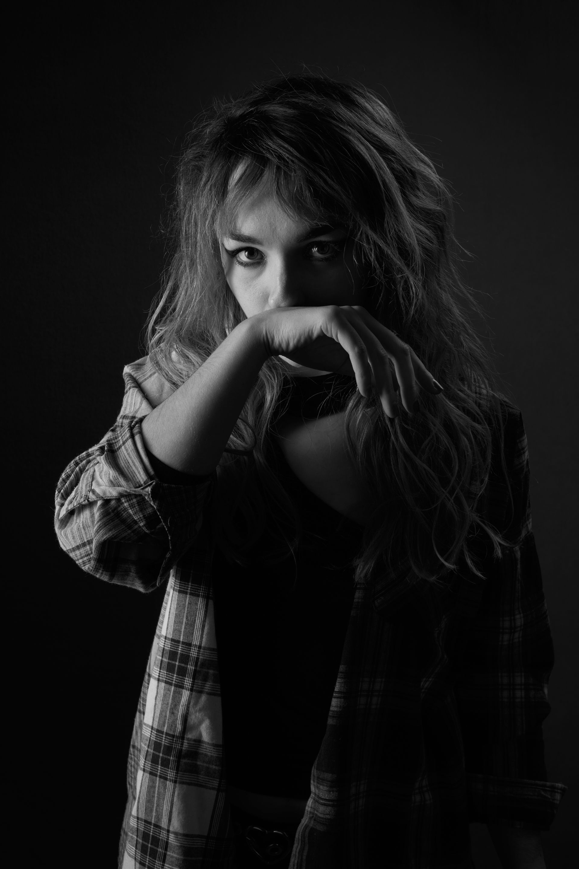 Portrait de jeune femme grunge