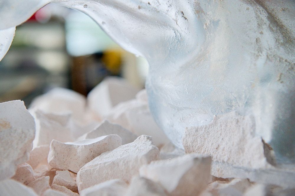 Détail de matière et transparence du verre