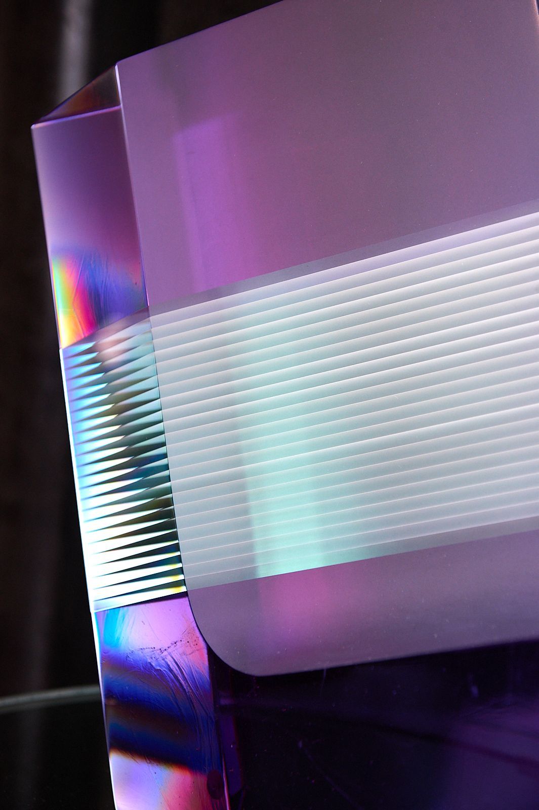 Détails de sculpture en verre coloré de Bohumil Elias