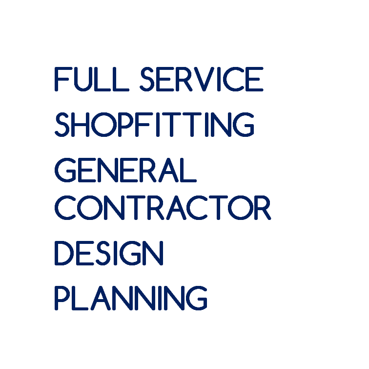 An overview of our services: Shopfitting as a general contractor offering a full service from planning to completion.